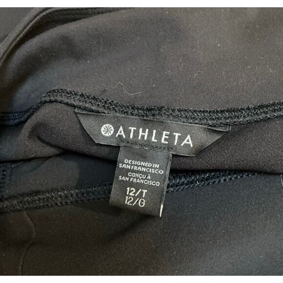Athleta Endless High Rise Pull-On Pants SZ 12T Black Athleisure Travel Easy Fit - Picture 6 of 8